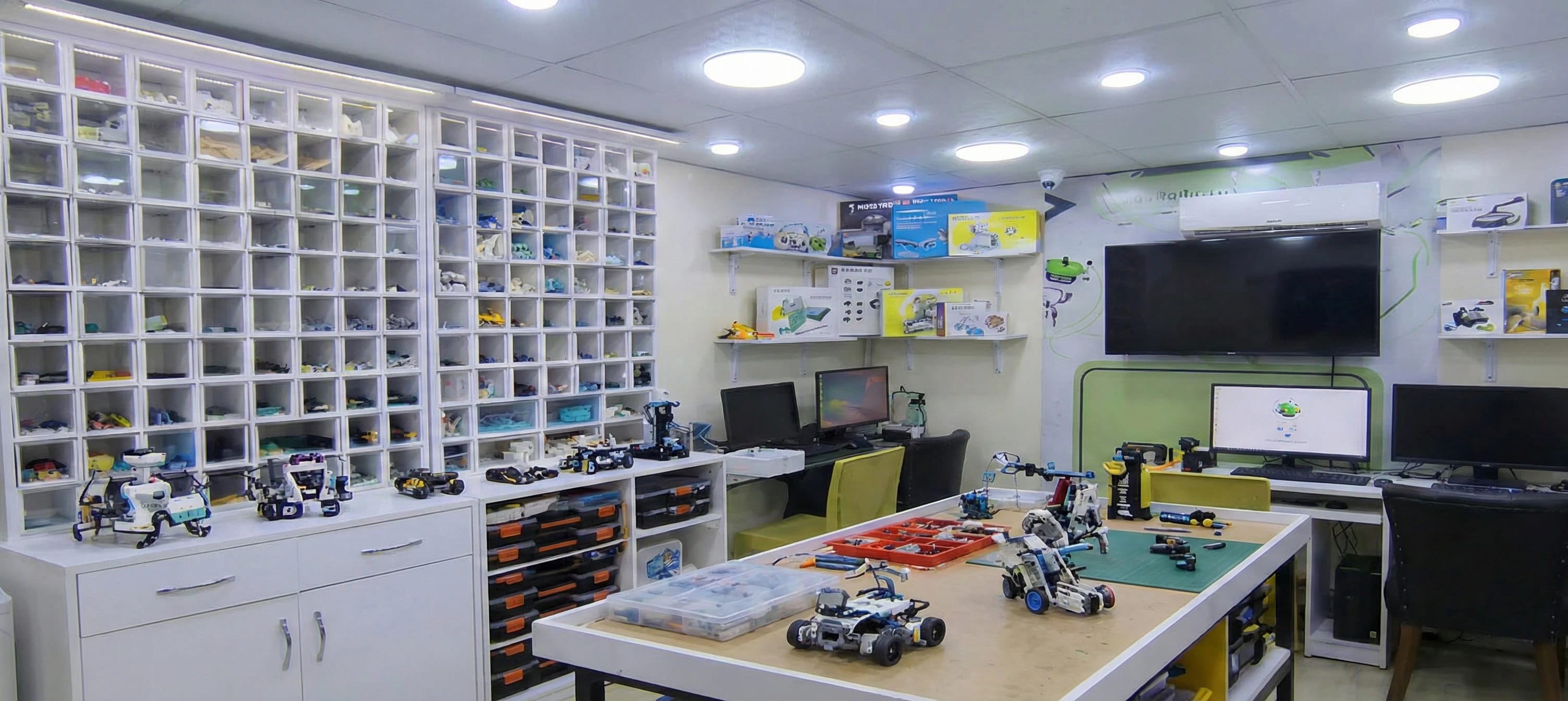 Robotrick's equipped lab in Aleppo with advanced tools and technology